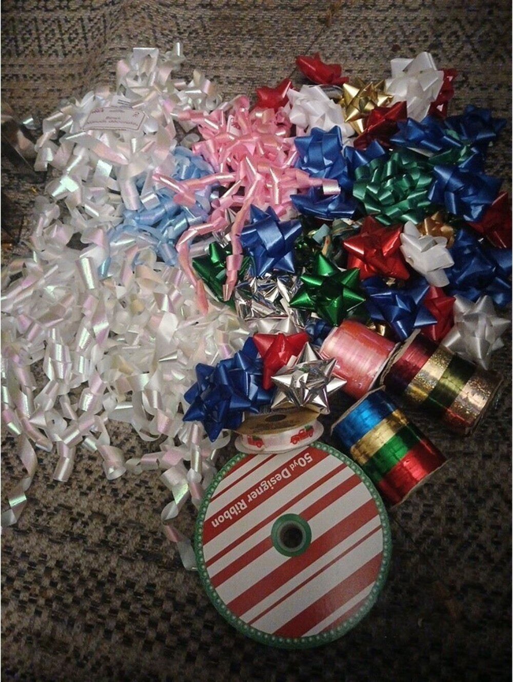 Large Lot of Gift Giving Ribbons and Bows Assorted Sizes/Colors/Styles